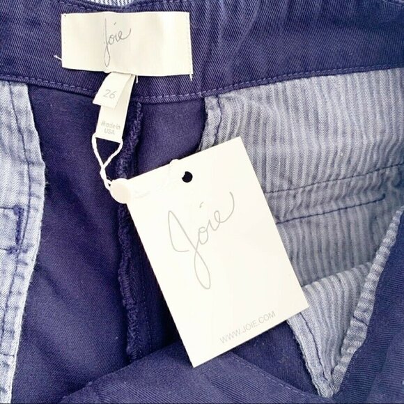 NEW Joie Navy Cherie Gaucho Wide Leg Crop Pants - Picture 5 of 7